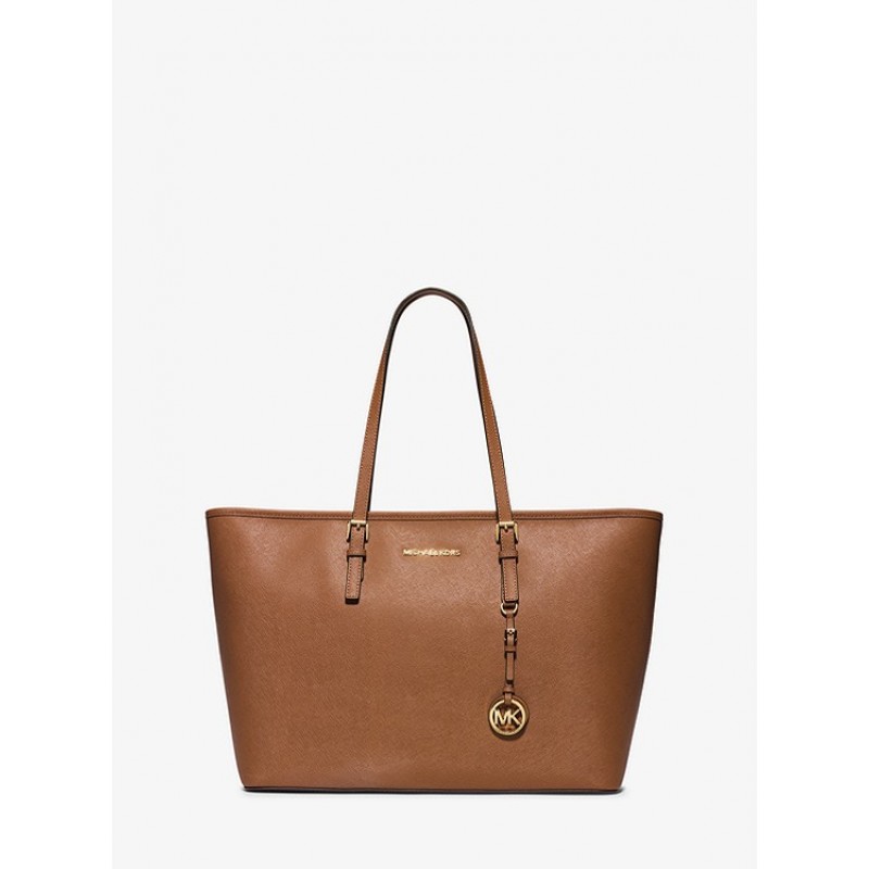 Jet Set Medium Saffiano Leather Top-Zip Tote Bag