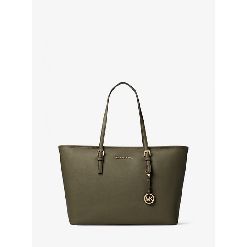 Jet Set Medium Saffiano Leather Top-Zip Tote Bag