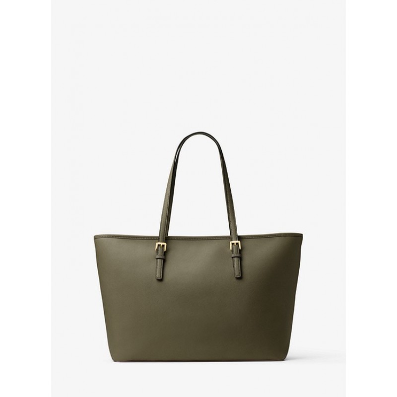 Jet Set Medium Saffiano Leather Top-Zip Tote Bag