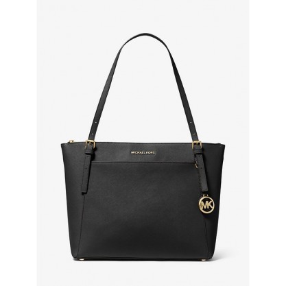 Voyager Large Saffiano Leather Top-Zip Tote Bag