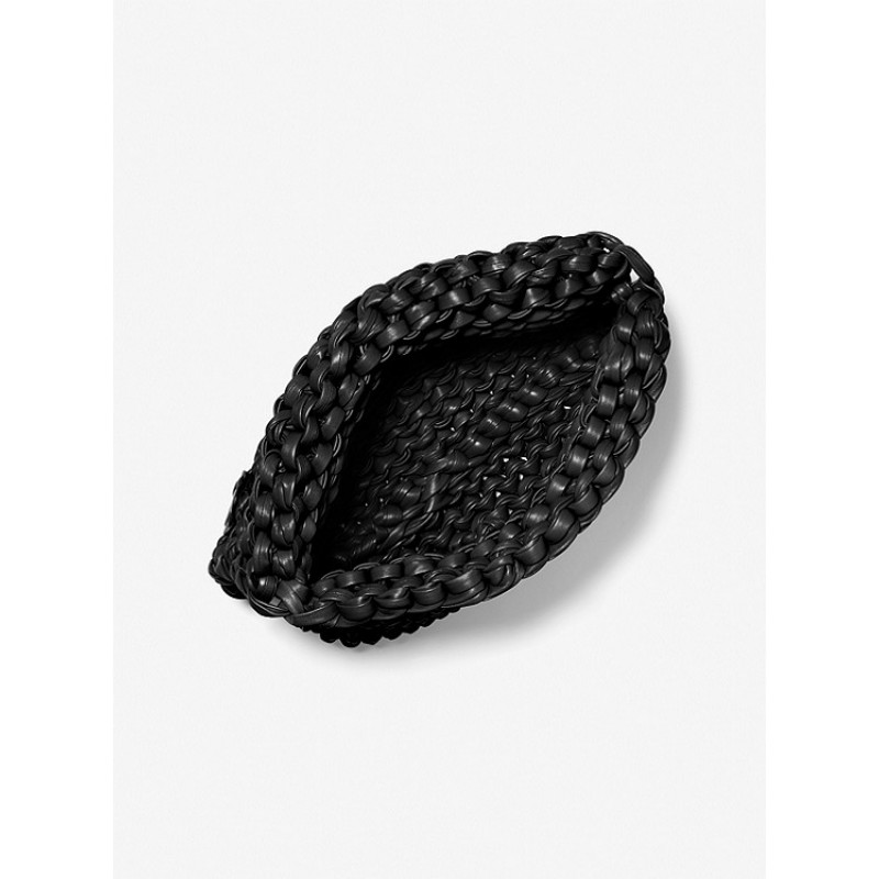 Carly Hand-Knit Leather Envelope Clutch