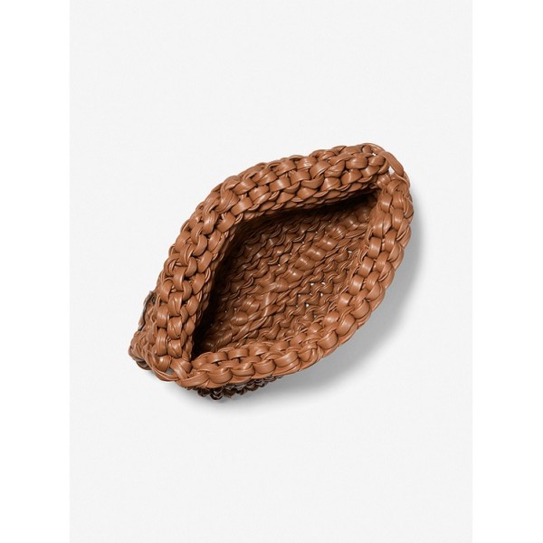 Carly Hand-Knit Leather Envelope Clutch