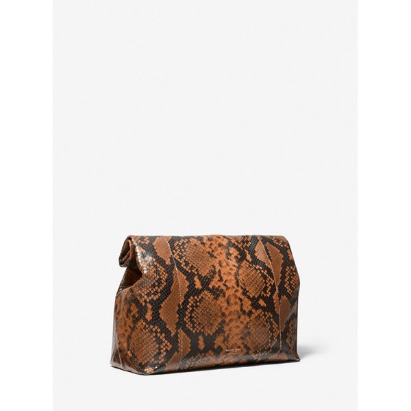 Monogramme Python Embossed Lunch Bag Clutch