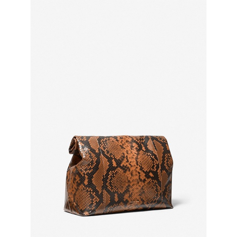 Monogramme Python Embossed Lunch Bag Clutch