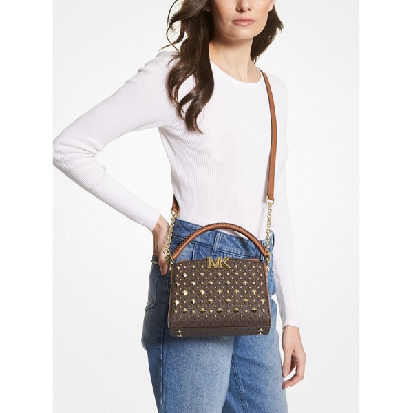 Karlie Small Studded Logo Crossbody Bag