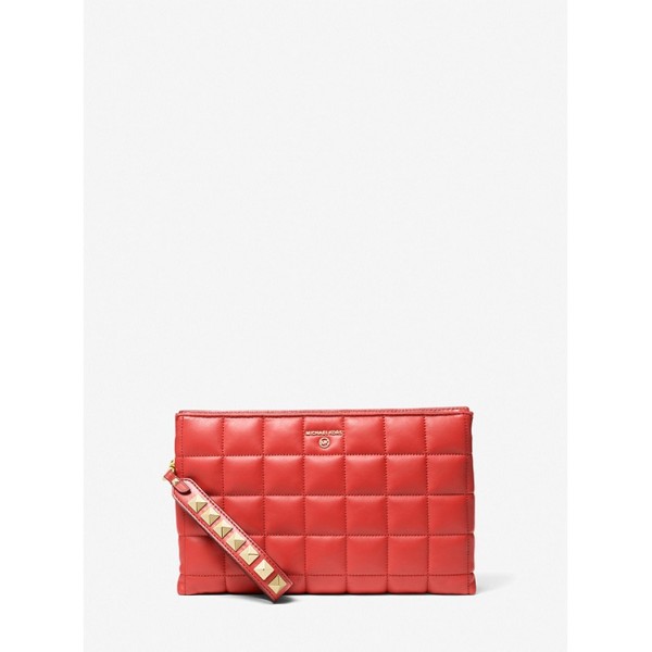 Extra-Large Quilted Leather Wristlet