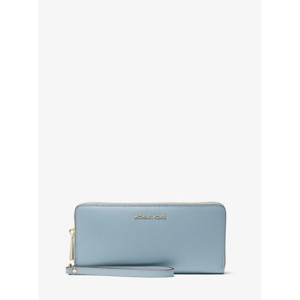 Crossgrain Leather Continental Wristlet