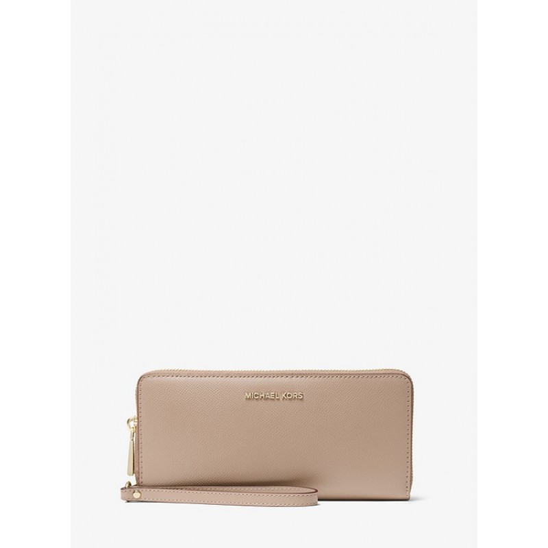 Crossgrain Leather Continental Wristlet