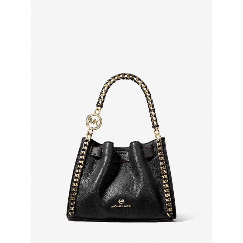 Mina Small Pebbled Leather Crossbody Bag