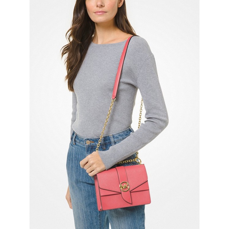 Greenwich Small Saffiano Leather Crossbody Bag