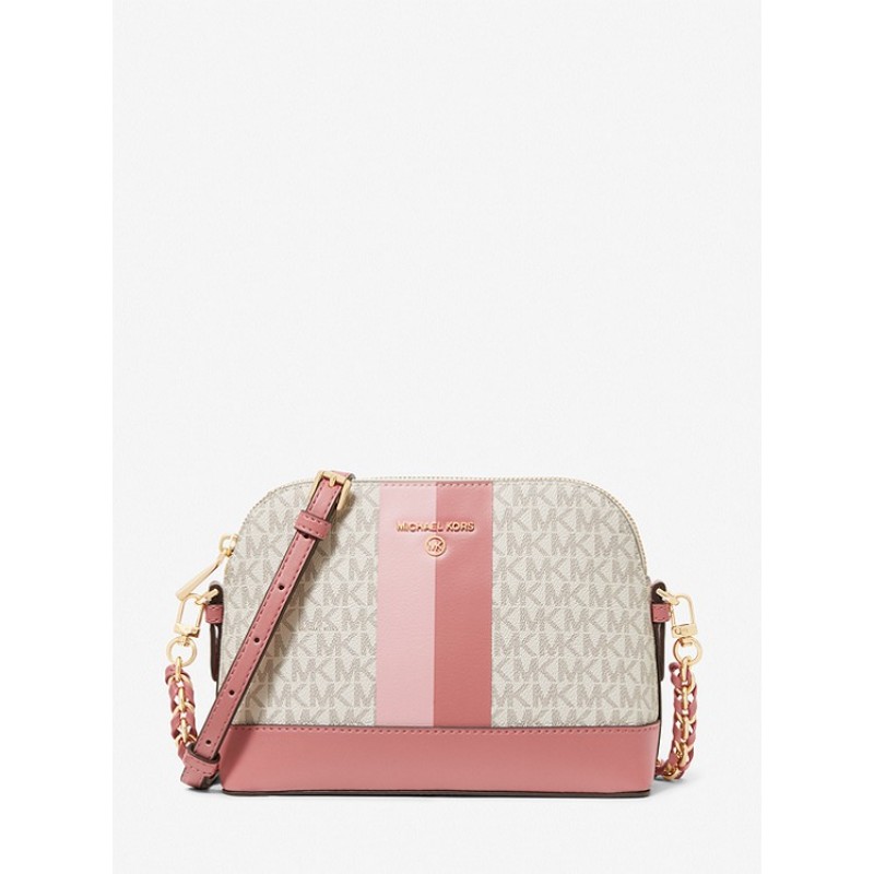 Large Logo Stripe Dome Crossbody Bag