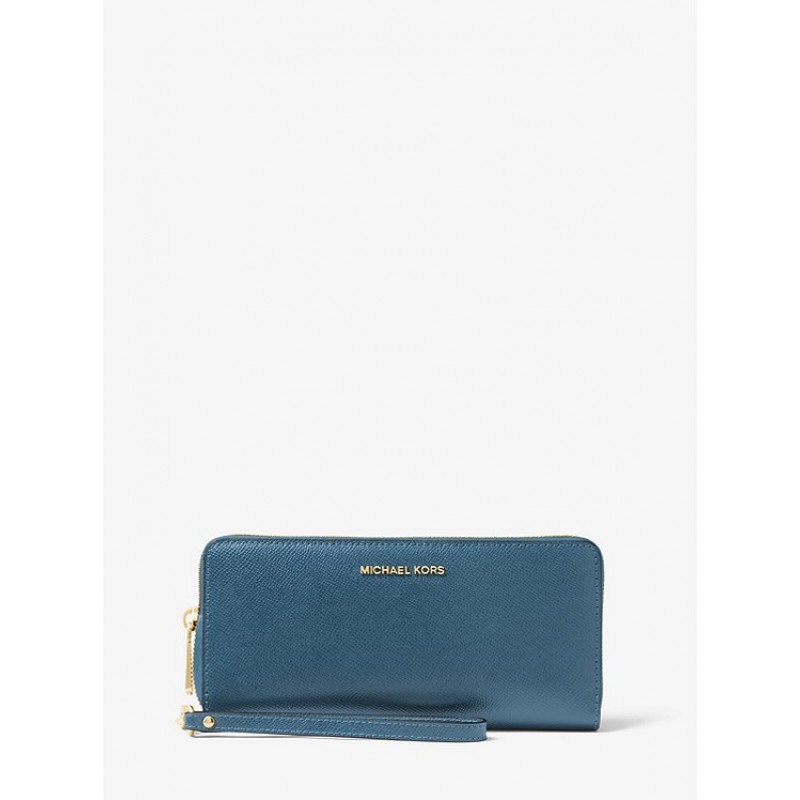 Leather Continental Wristlet