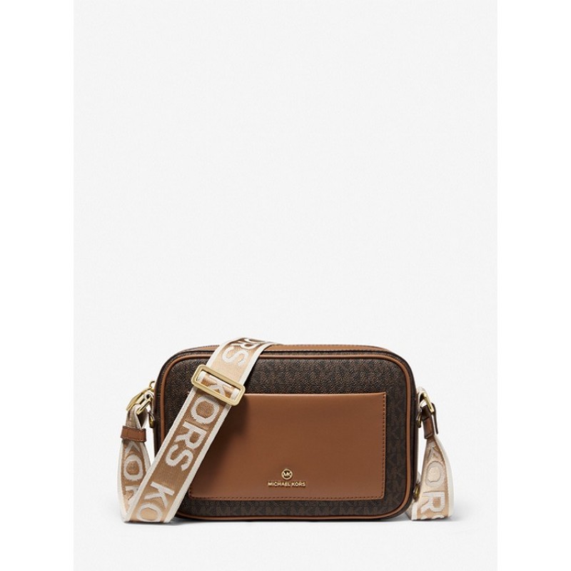 Maeve Large Logo and Faux Leather Crossbody Bag