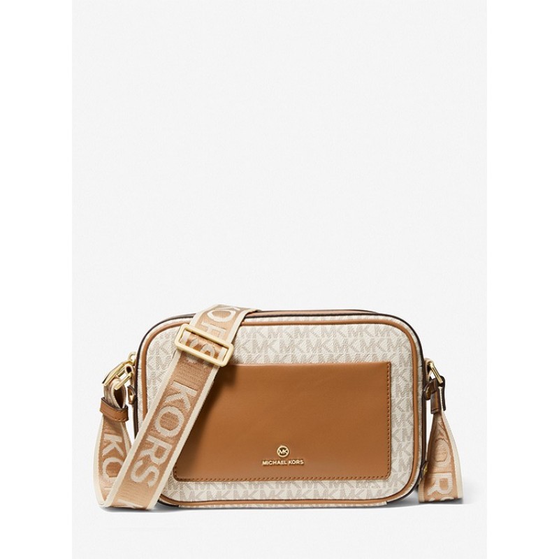 Maeve Large Logo and Faux Leather Crossbody Bag