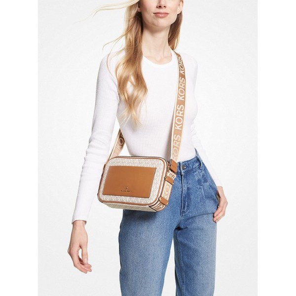 Maeve Large Logo and Faux Leather Crossbody Bag