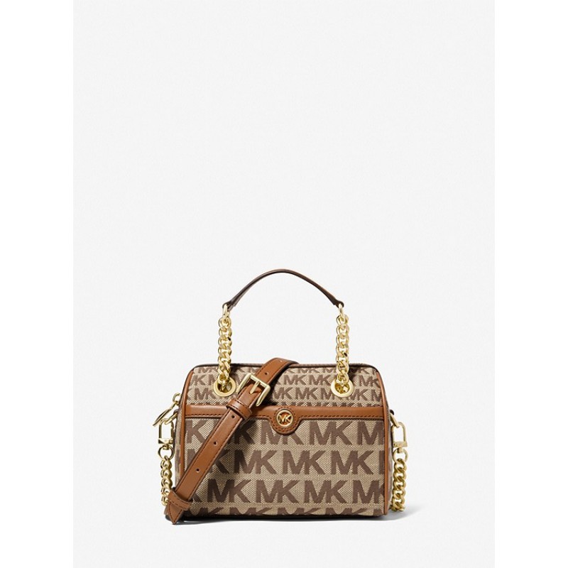 Blaire Extra-Small Logo Jacquard Duffel Crossbody Bag