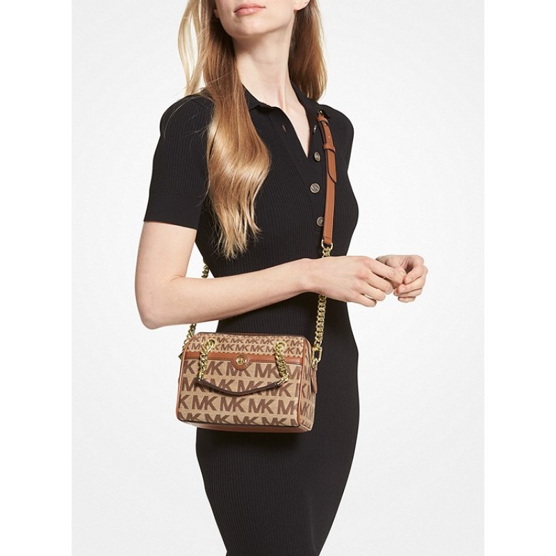 Blaire Extra-Small Logo Jacquard Duffel Crossbody Bag