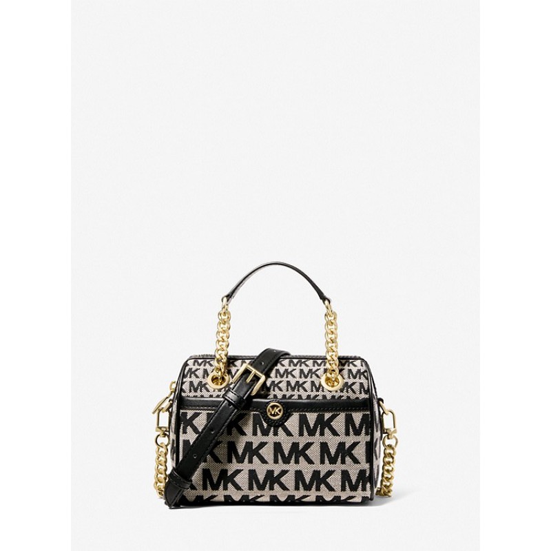 Blaire Extra-Small Logo Jacquard Duffel Crossbody Bag