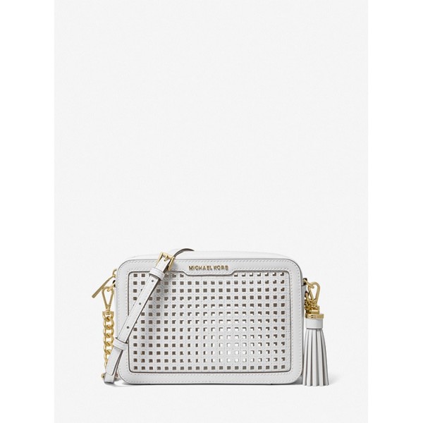 Ginny Medium Perforated Leather Crossbody Bag