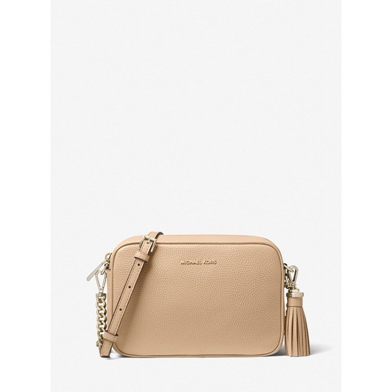 Ginny Medium Pebbled Leather Crossbody Bag