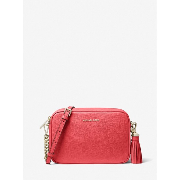 Ginny Medium Pebbled Leather Crossbody Bag