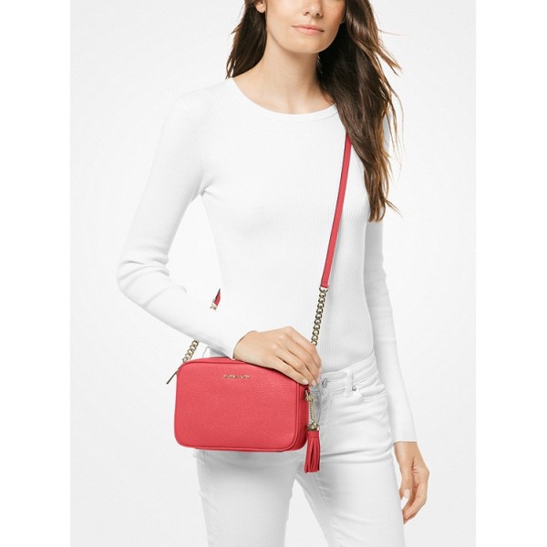 Ginny Medium Pebbled Leather Crossbody Bag