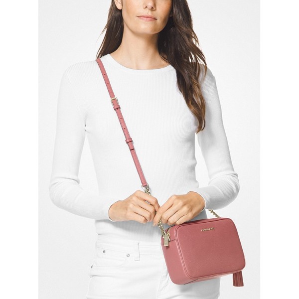 Ginny Medium Pebbled Leather Crossbody Bag