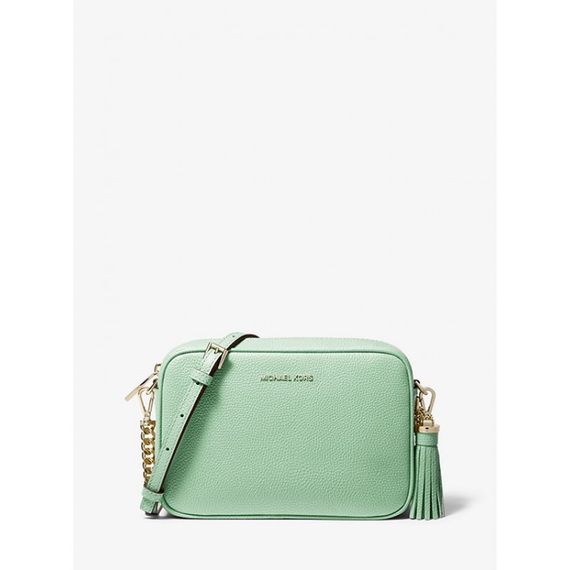 Ginny Medium Pebbled Leather Crossbody Bag