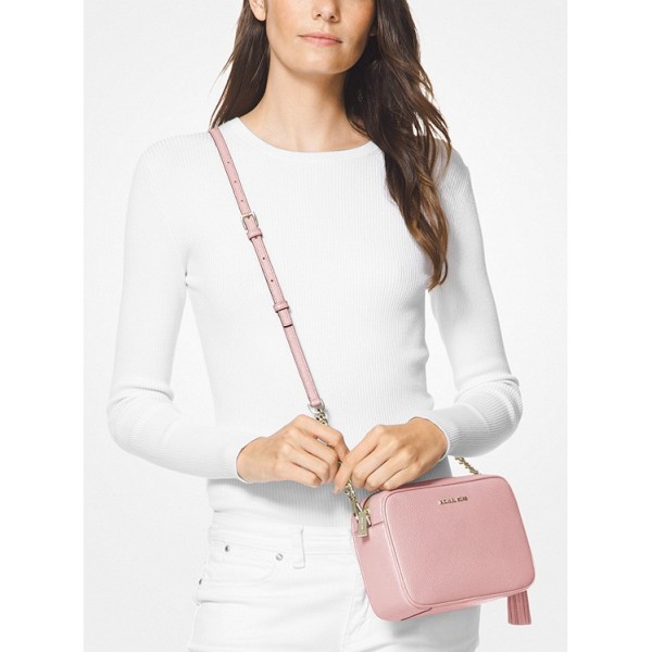 Ginny Medium Pebbled Leather Crossbody Bag