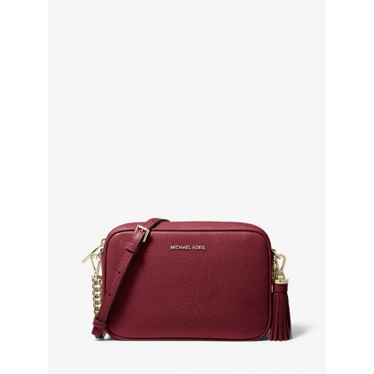 Ginny Medium Pebbled Leather Crossbody Bag