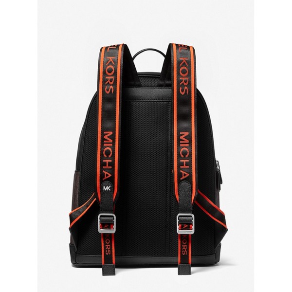 Hudson Logo Embossed Stripe Backpack