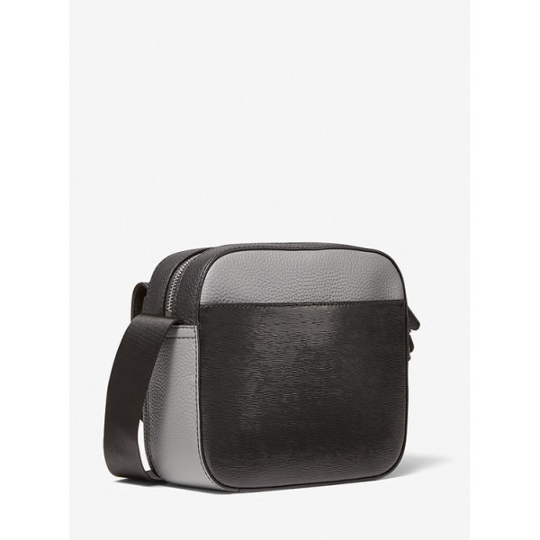 Hudson Color-Blocked Leather Messenger Bag