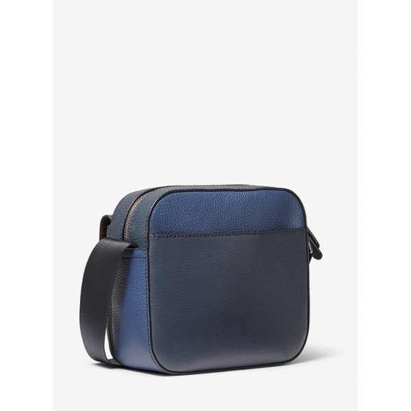 Hudson Color-Blocked Leather Messenger Bag