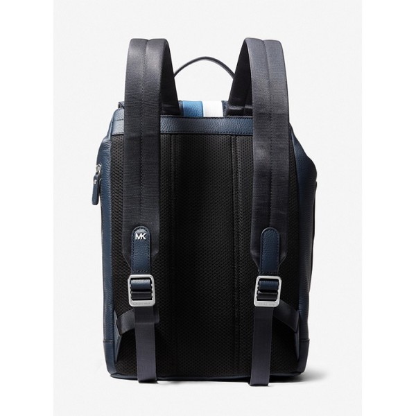 Hudson Logo Stripe and Leather Backpack