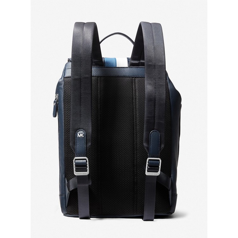 Hudson Logo Stripe and Leather Backpack