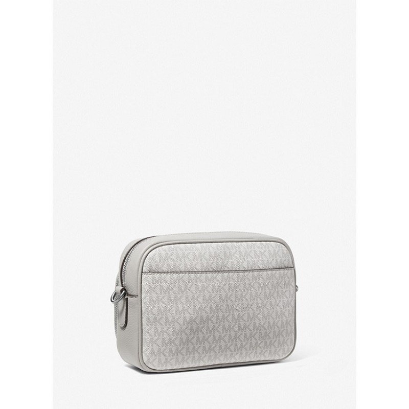 Hudson Logo Stripe and Leather Crossbody Bag