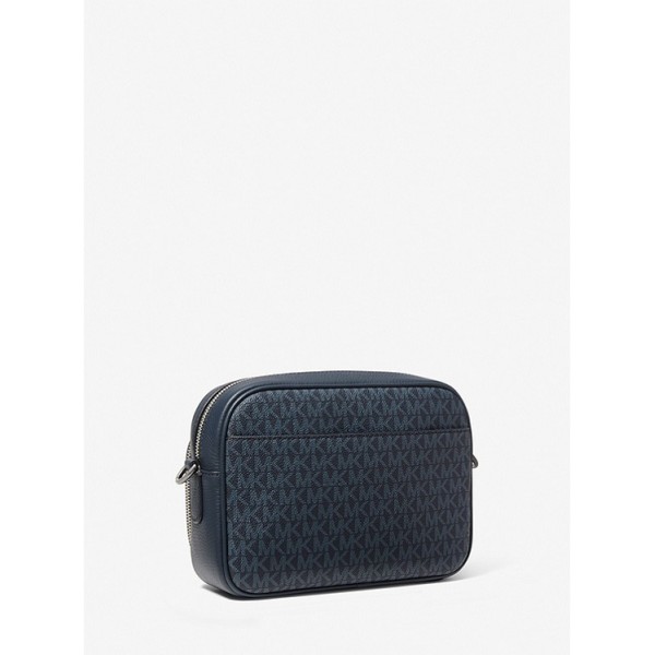 Hudson Logo Stripe and Leather Crossbody Bag