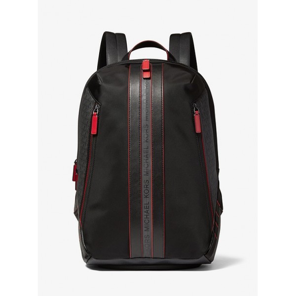 Greyson Logo Tape Mixed-Media Backpack