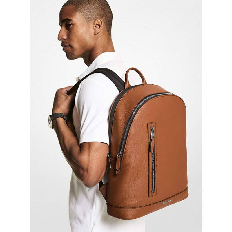 Hudson Slim Pebbled Leather Backpack