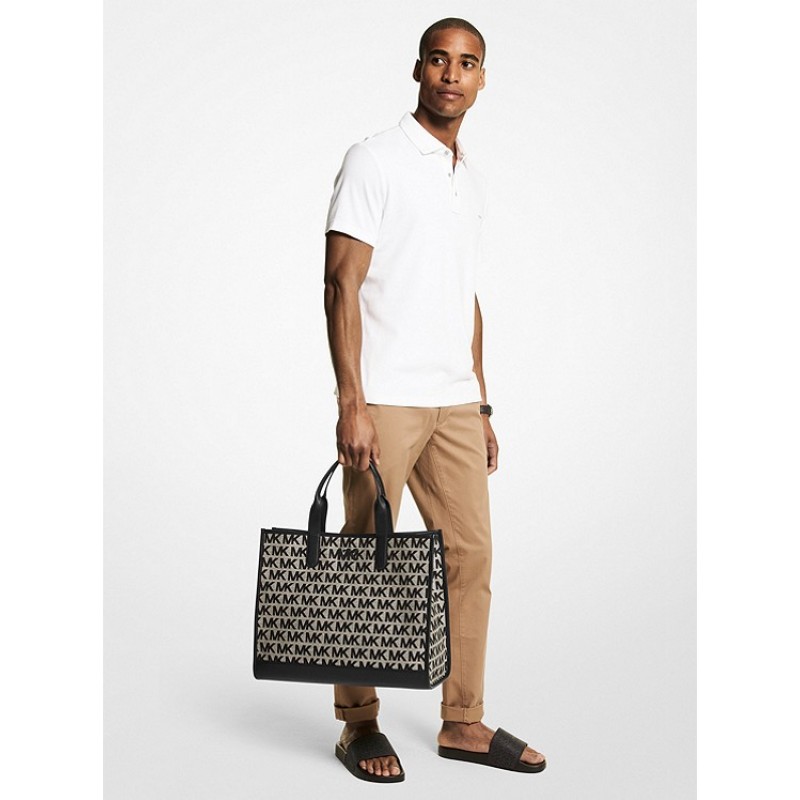 Hudson Logo Jacquard Tote Bag