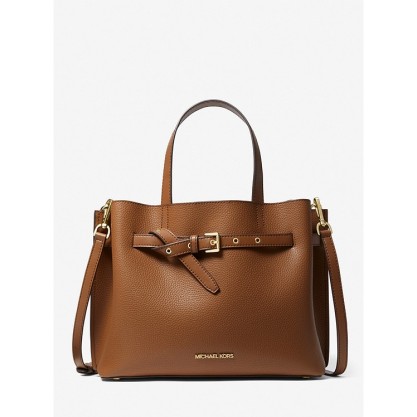 Emilia Large Pebbled Leather Satchel