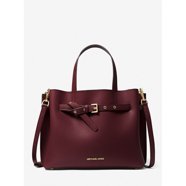 Emilia Large Pebbled Leather Satchel