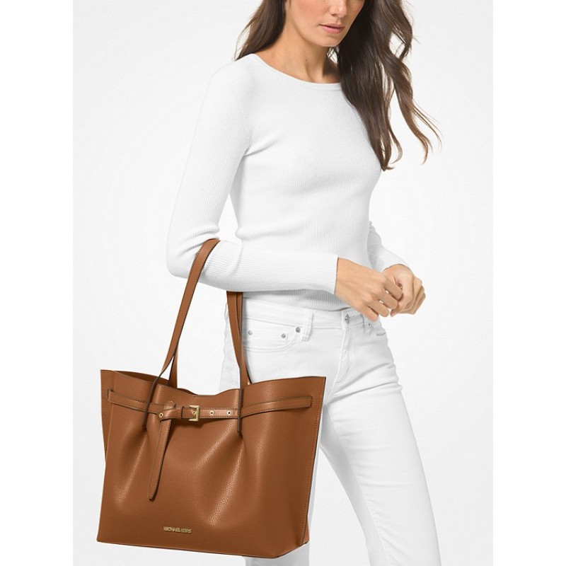 Emilia Large Pebbled Leather Tote Bag