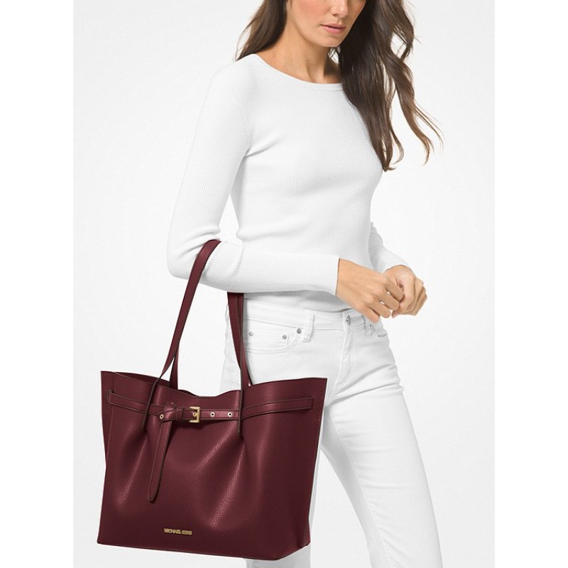 Emilia Large Pebbled Leather Tote Bag