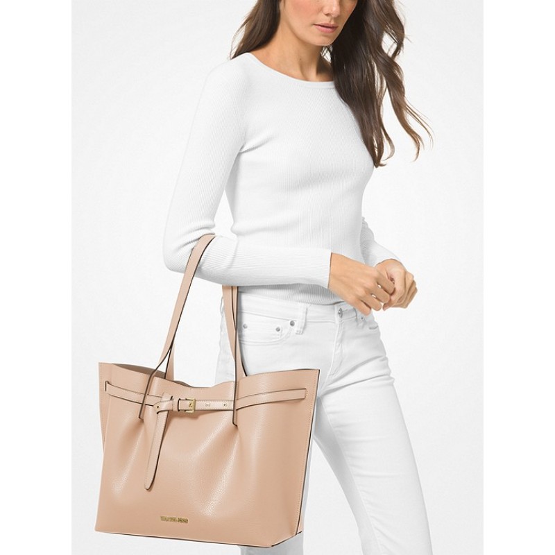 Emilia Large Pebbled Leather Tote Bag