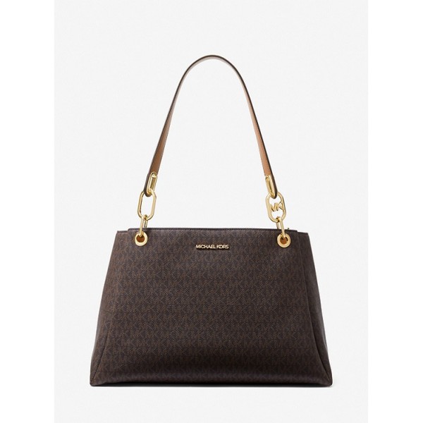 Trisha Large Logo Shoulder Bag