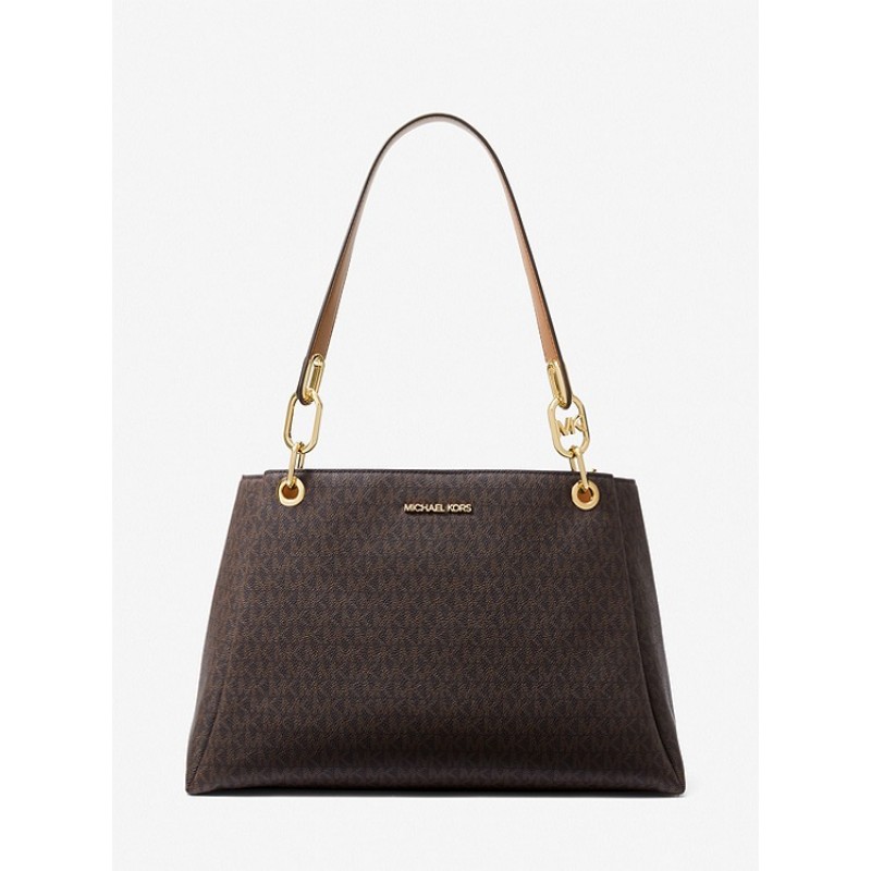 Trisha Large Logo Shoulder Bag