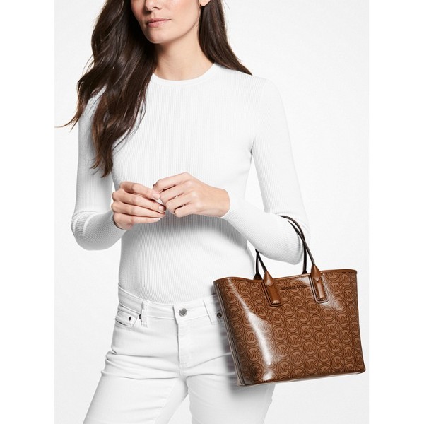 Jodie Small Logo Jacquard Tote Bag