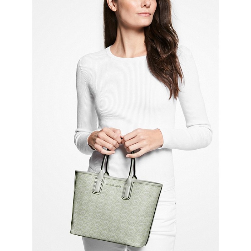 Jodie Small Logo Jacquard Tote Bag