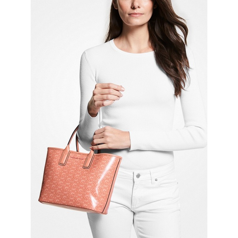 Jodie Small Logo Jacquard Tote Bag